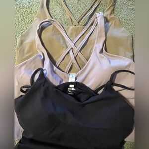 Bundle of 3 sports style top/bra.